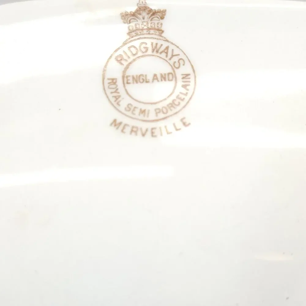Antique Ridgeways Oval Platter Tray Pink Ditsy‎ Floral Valentines Wall Decor 16